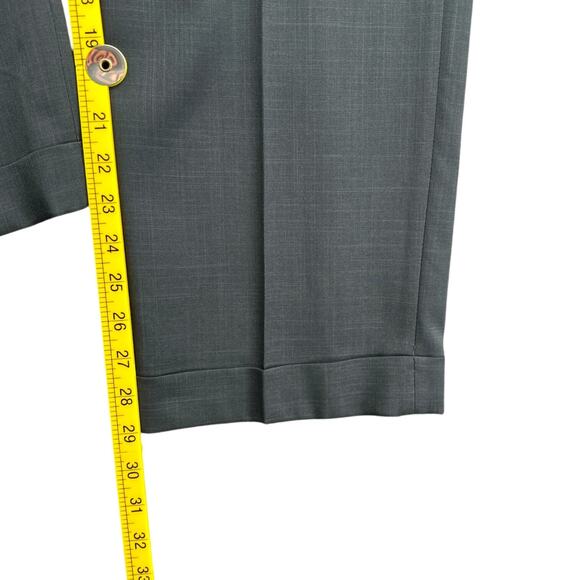 Savane Grey Pleated Front Cuffed Dress Trousers Mens Career Type Size 36 X 29 - Picture 7 of 7